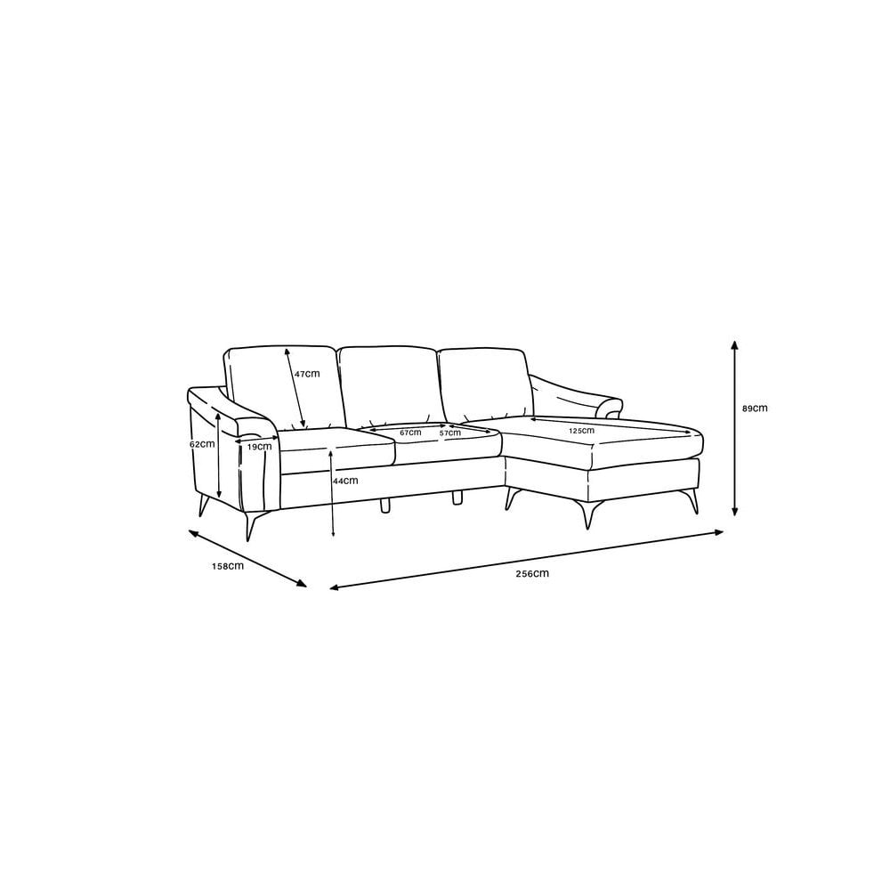 Douglas Corner Sofa-Leather Air-Nutmeg