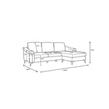 Douglas Corner Sofa-Leather Air-Nutmeg