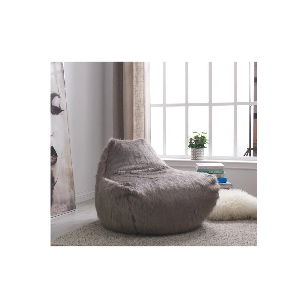 Faux Sheepskin Bean Bag
