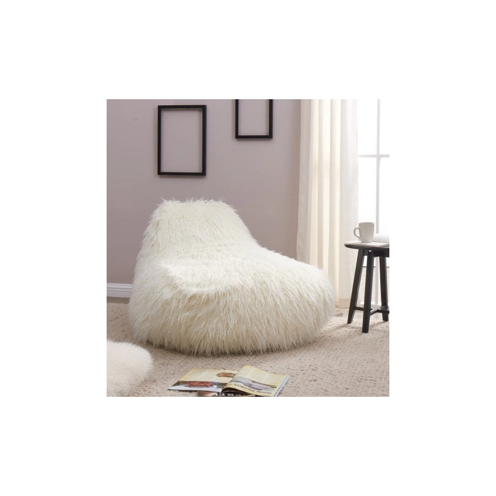 Faux Sheepskin Bean Bag