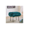 Faux Sheepskin Dressing Table Stool-Teal