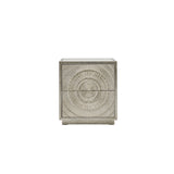 Frenso 2 Drawer Side Table-Silver