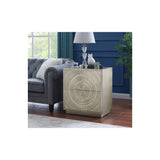 Frenso 2 Drawer Side Table-Silver