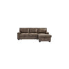Havar Corner Sofa with Pull Out Sofa Bed & Storage - Brown Leather Aire (Right)