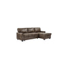 Havar Corner Sofa with Pull Out Sofa Bed & Storage - Brown Leather Aire (Right)