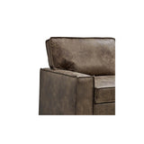 Havar Corner Sofa with Pull Out Sofa Bed & Storage - Brown Leather Aire (Right)