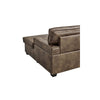 Havar Corner Sofa with Pull Out Sofa Bed & Storage - Brown Leather Aire (Right)