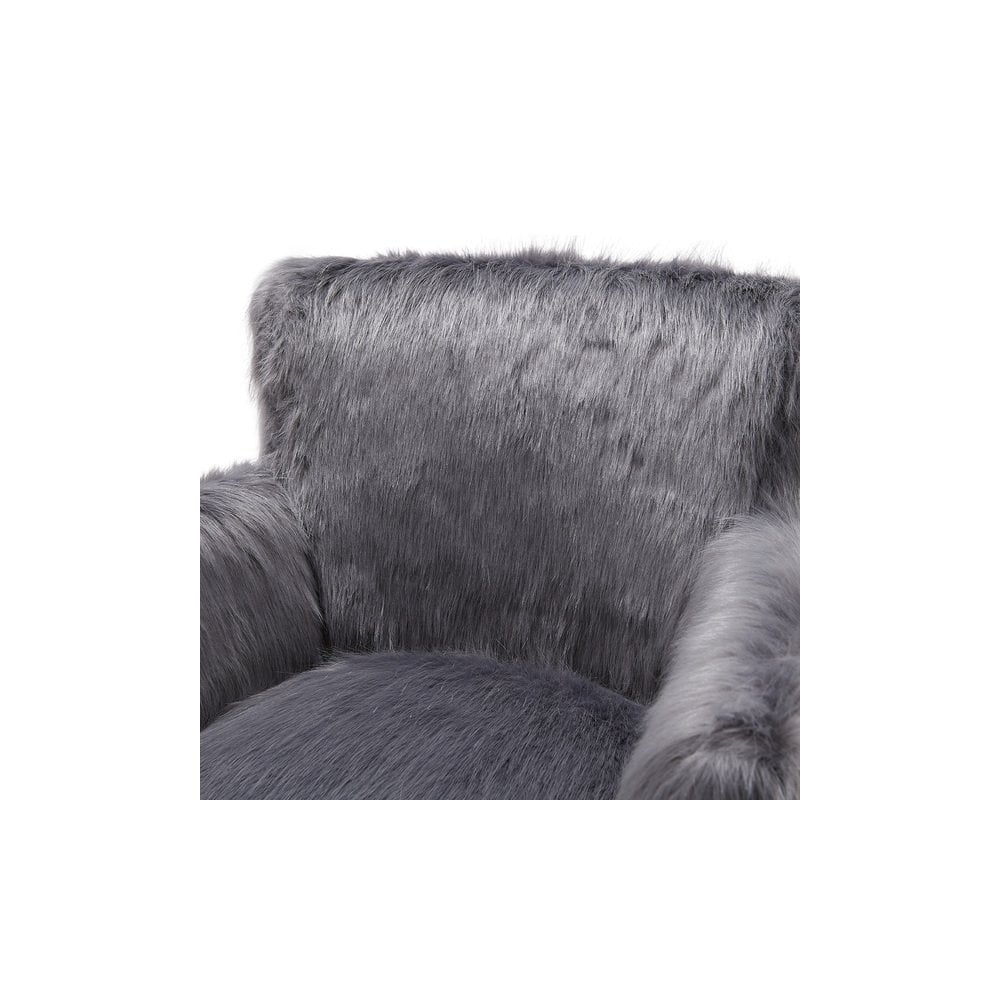 Heavy Shag Faux Sheepskin Tub Chair
