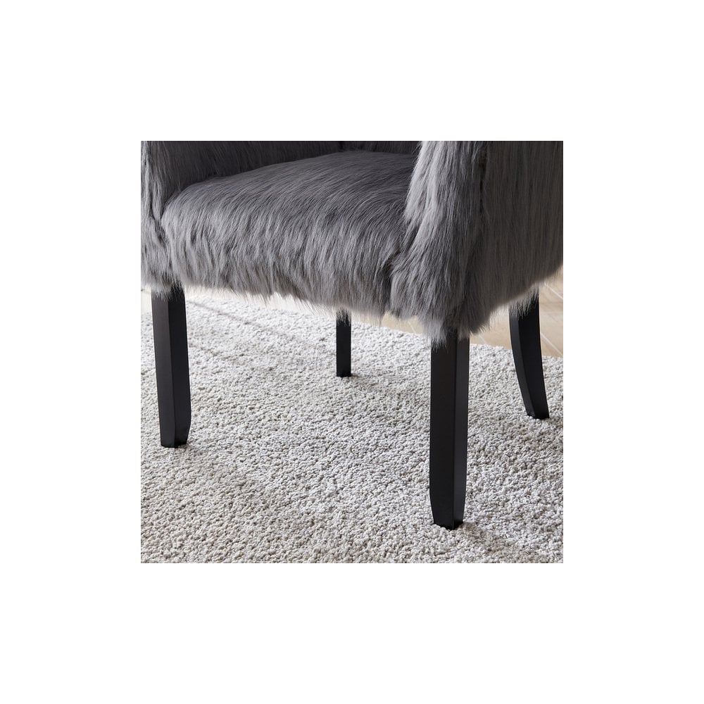 Heavy Shag Faux Sheepskin Tub Chair