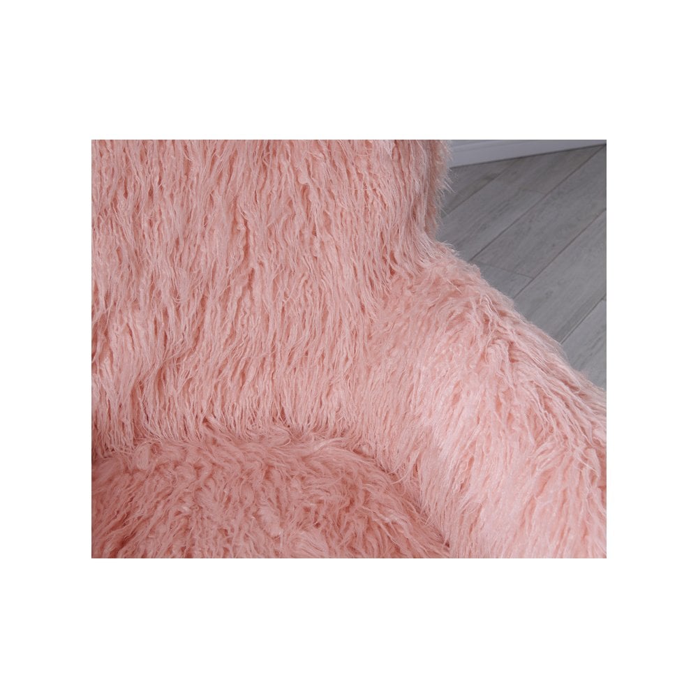 Heavy Shag Faux Sheepskin Tub Chair