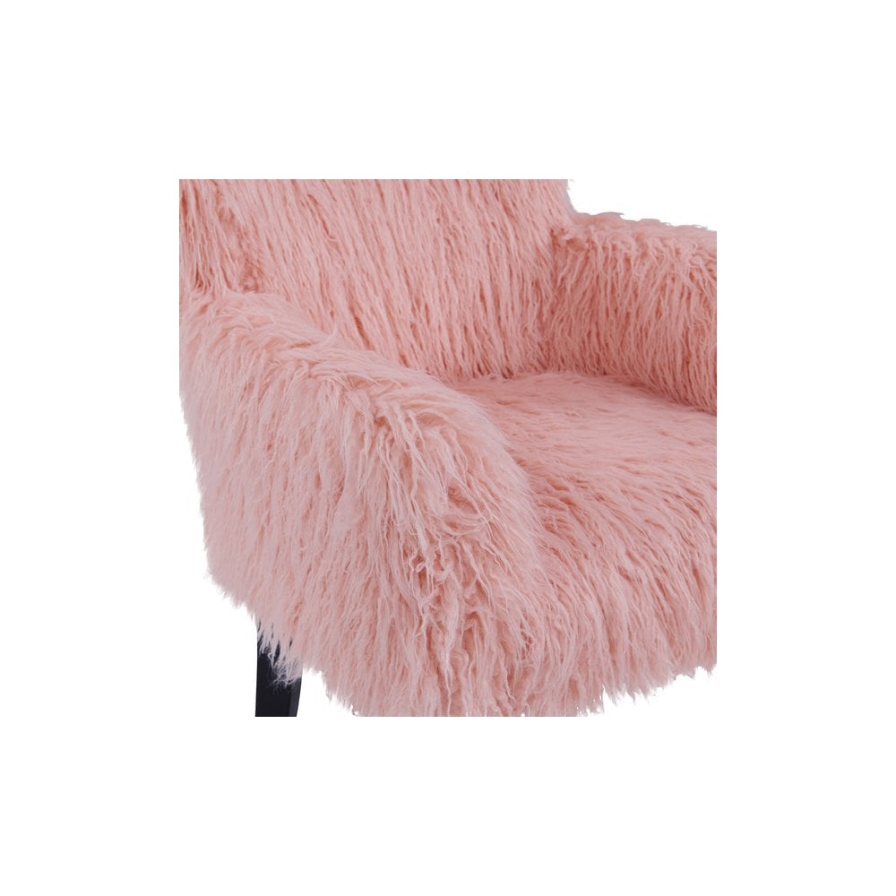 Heavy Shag Faux Sheepskin Tub Chair
