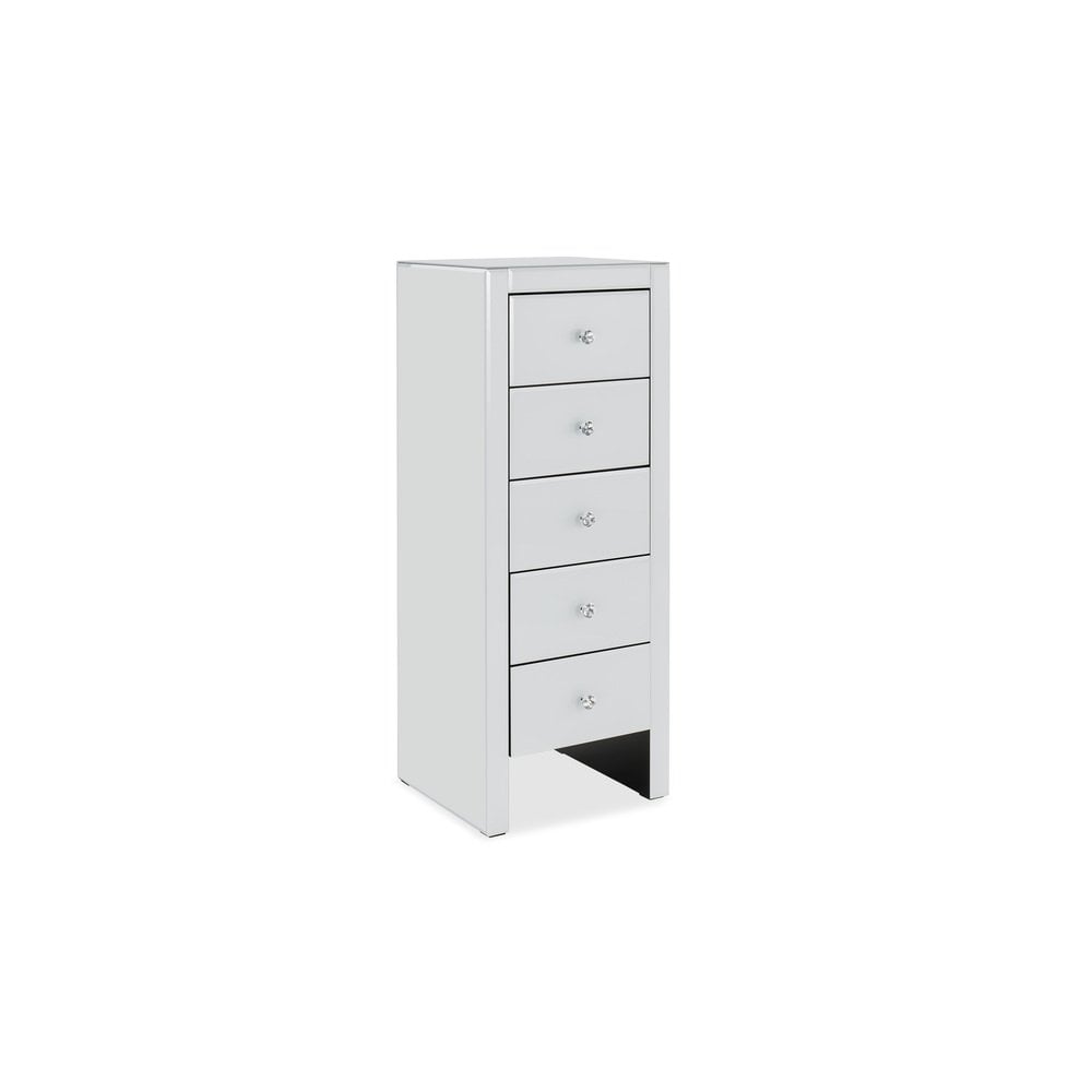 Hollywood 5 Drawer Tallboy-White