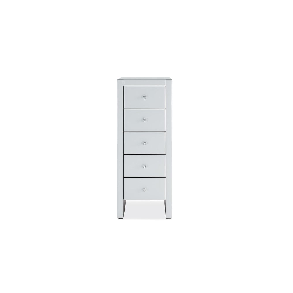 Hollywood 5 Drawer Tallboy-White