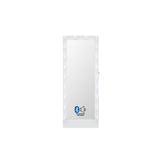 Hollywood Floor Mirror White with Bluetooth Speaker