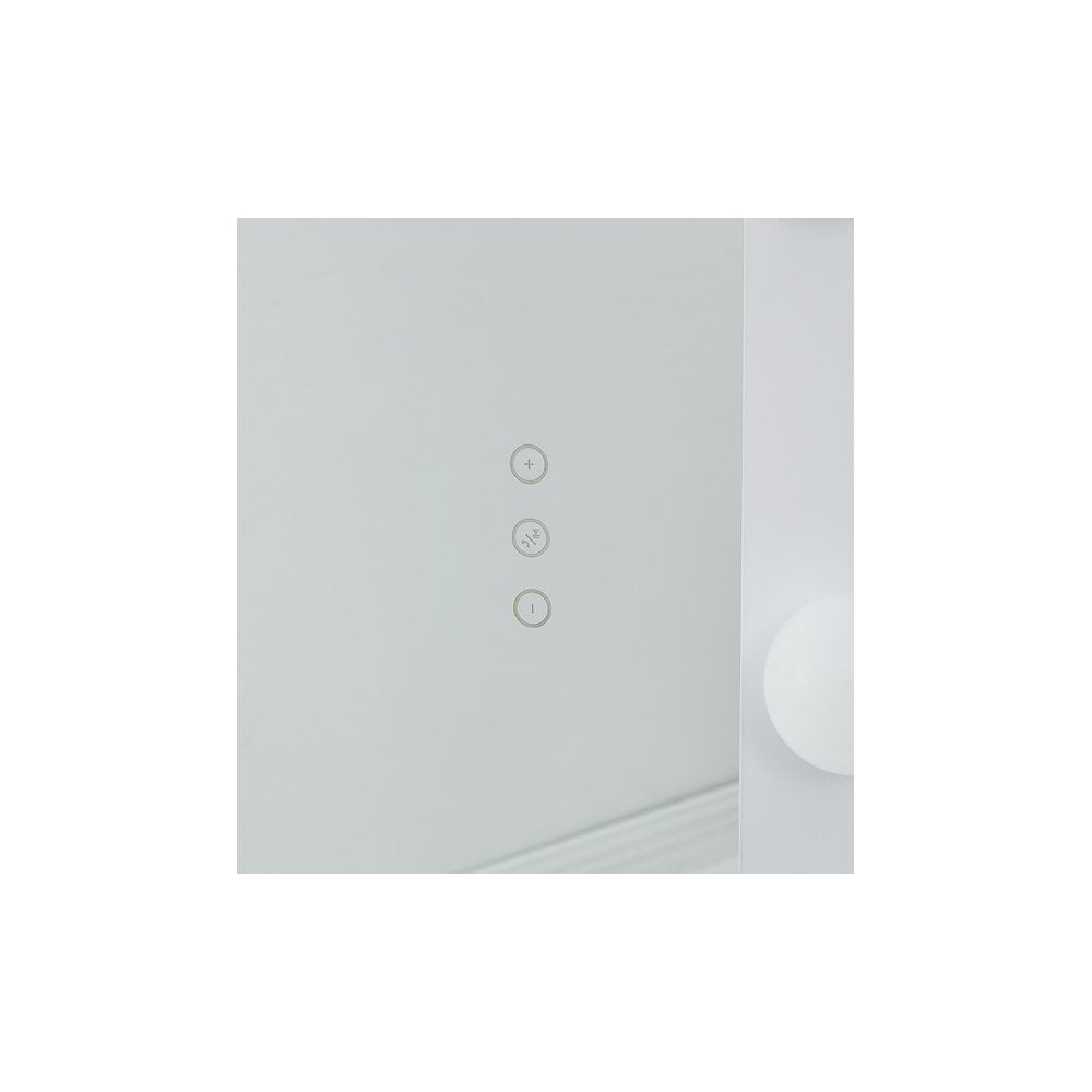 Hollywood Floor Mirror White with Bluetooth Speaker