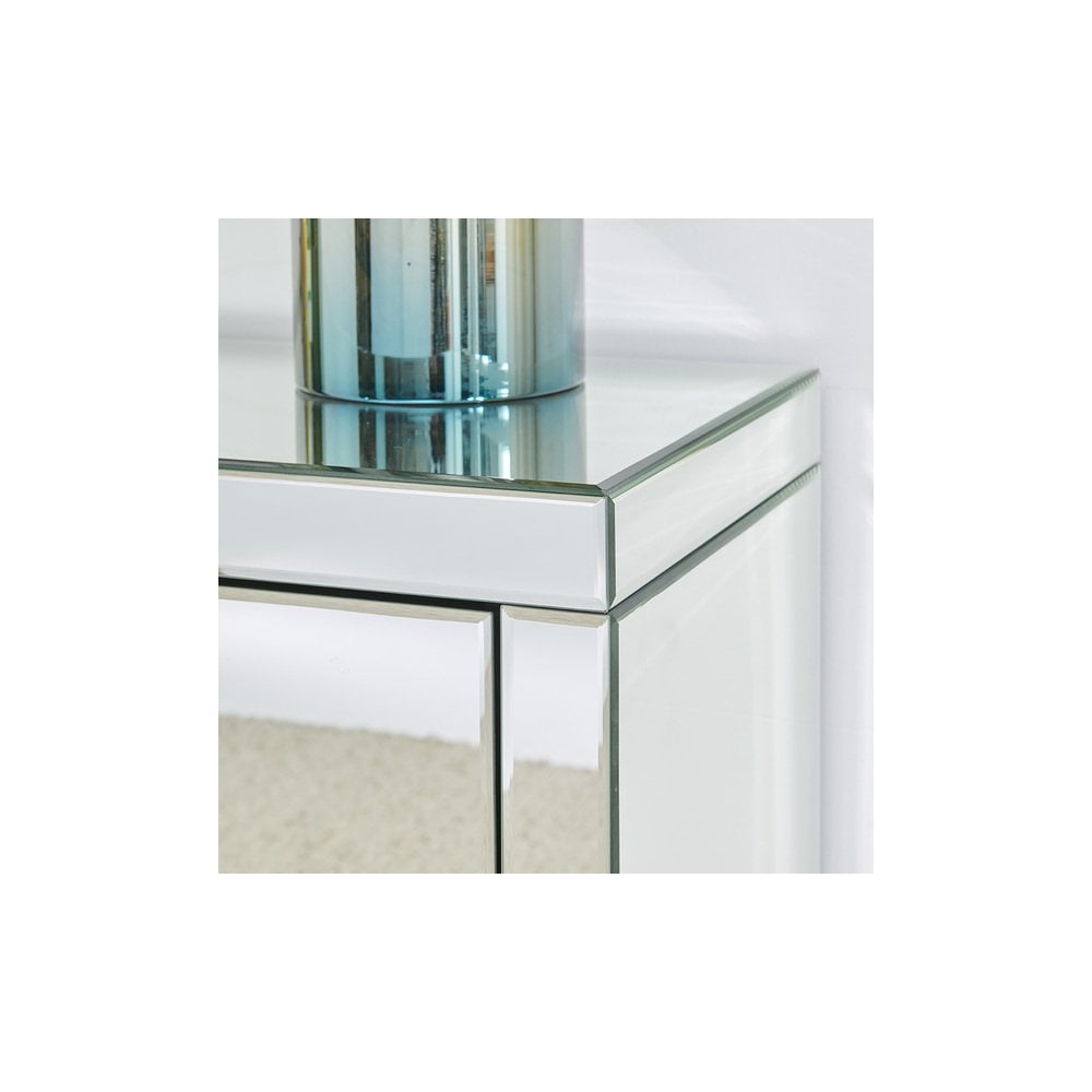 Hollywood Glass 2 Drawer Console Table