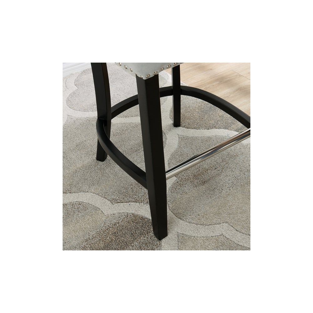 Knocker Back Breakfast Bar Stool Silver