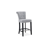 Knocker Back Breakfast Bar Stool Silver (Set of 3)