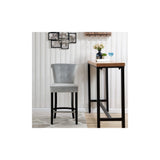 Knocker Back Breakfast Bar Stool Silver (Set of 3)