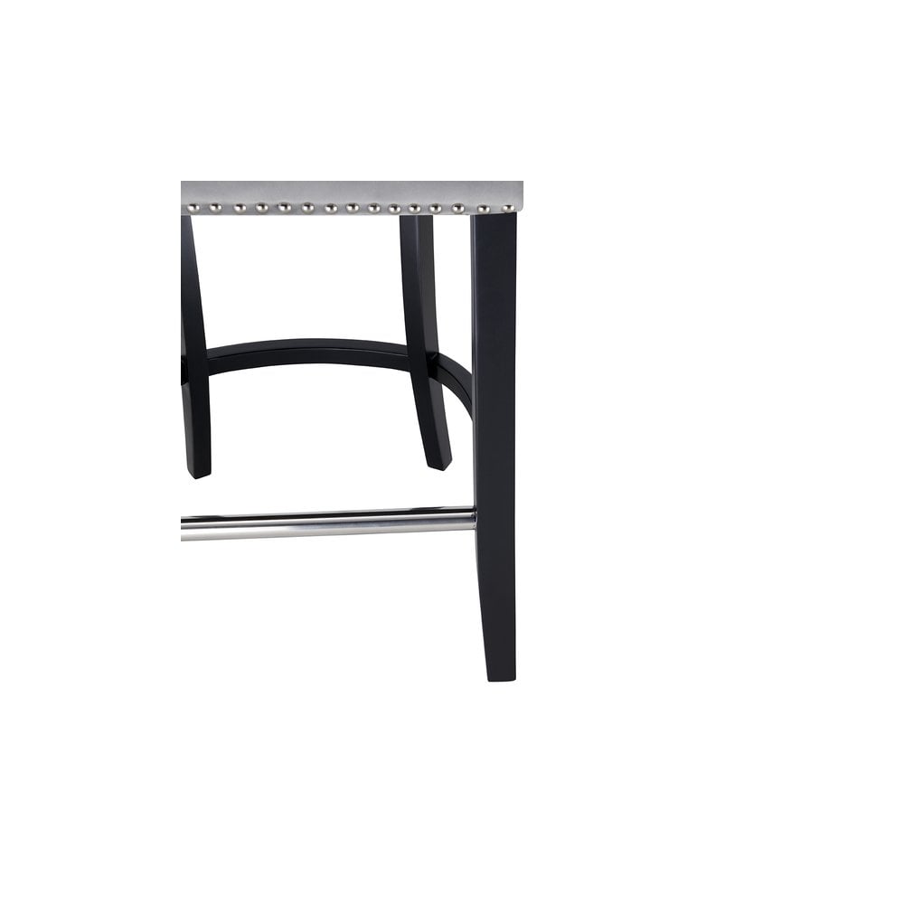 Knocker Back Breakfast Bar Stool Silver (Set of 3)