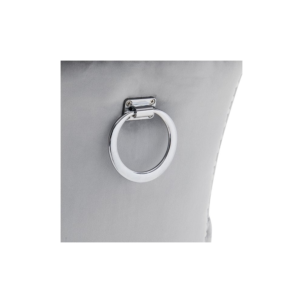 Knocker Back Breakfast Bar Stool Silver (Set of 3)