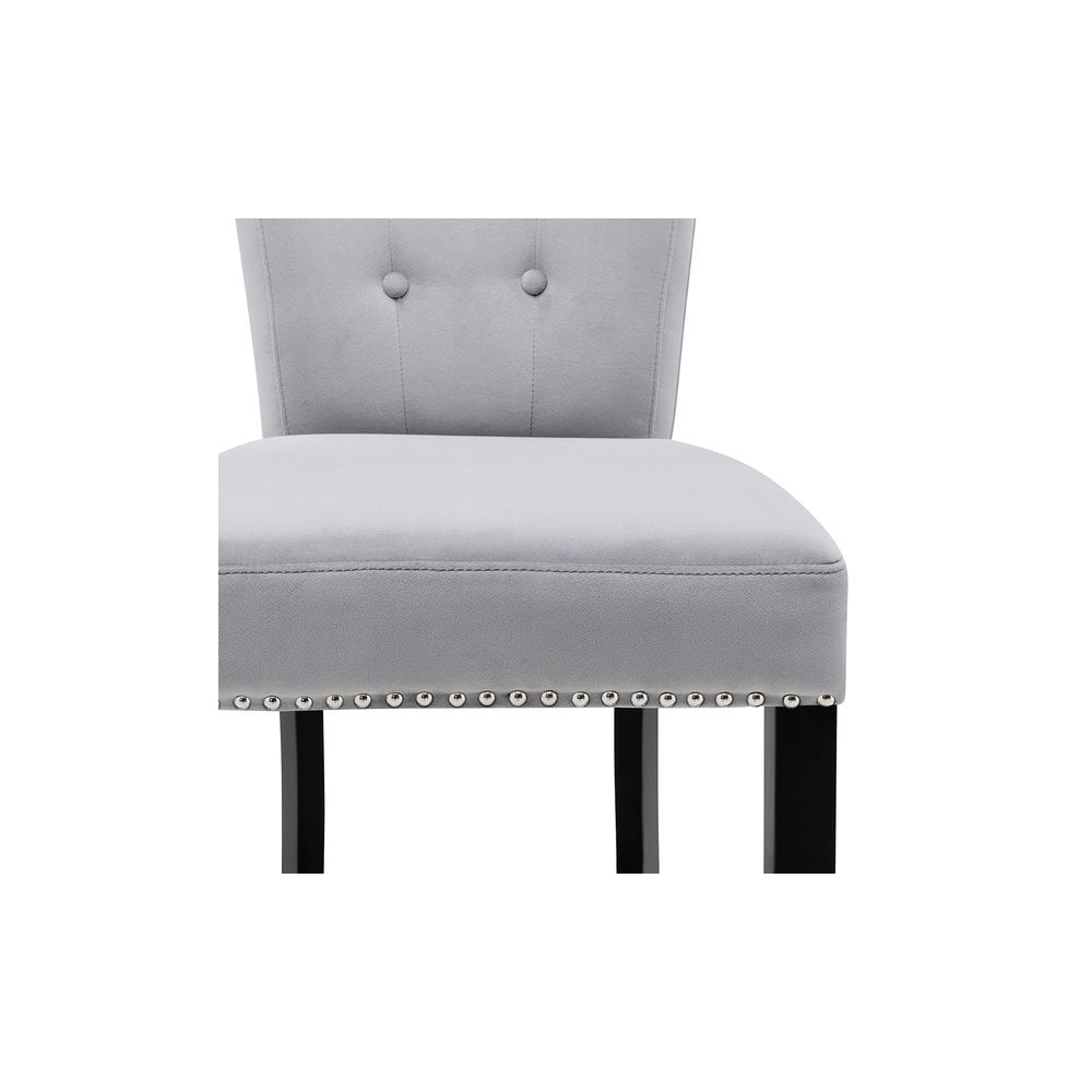 Knocker Back Breakfast Bar Stool Silver (Set of 3)