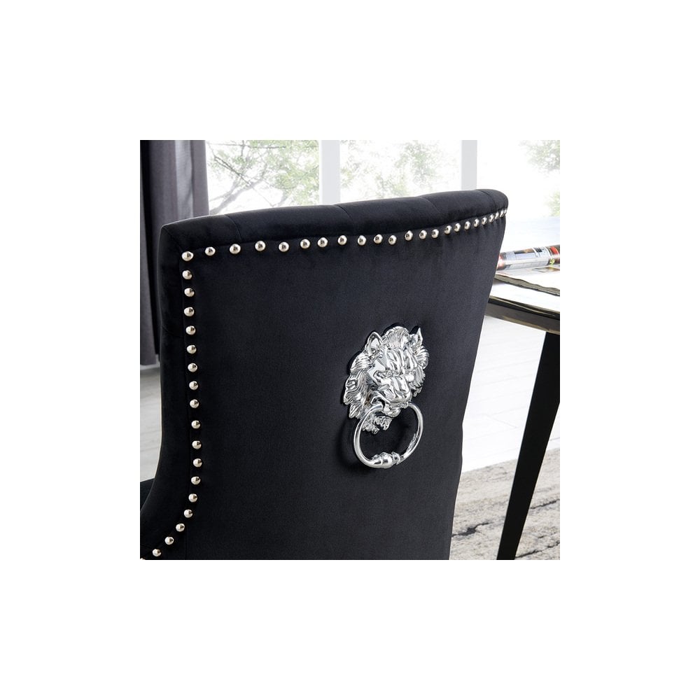 Lion Dining Chair Black
