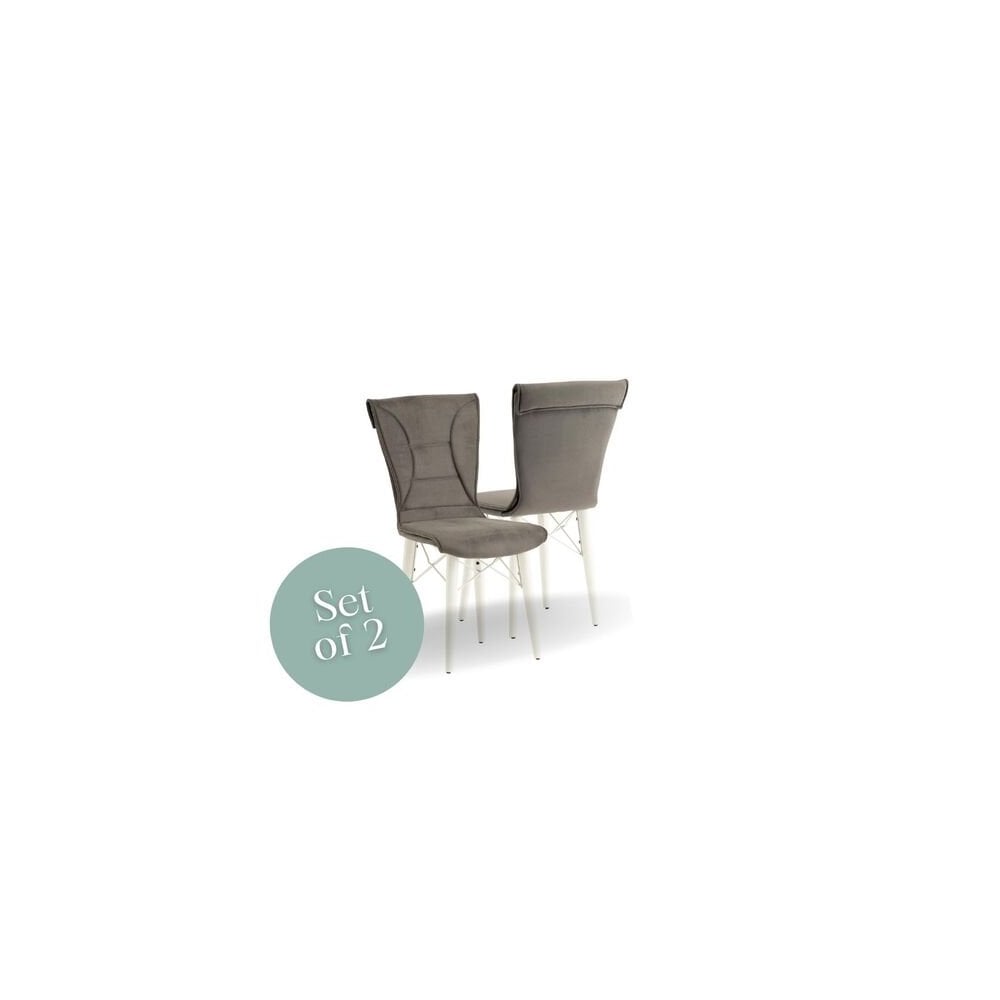 Lukas Chair - Charcoal/White (Set of 2)