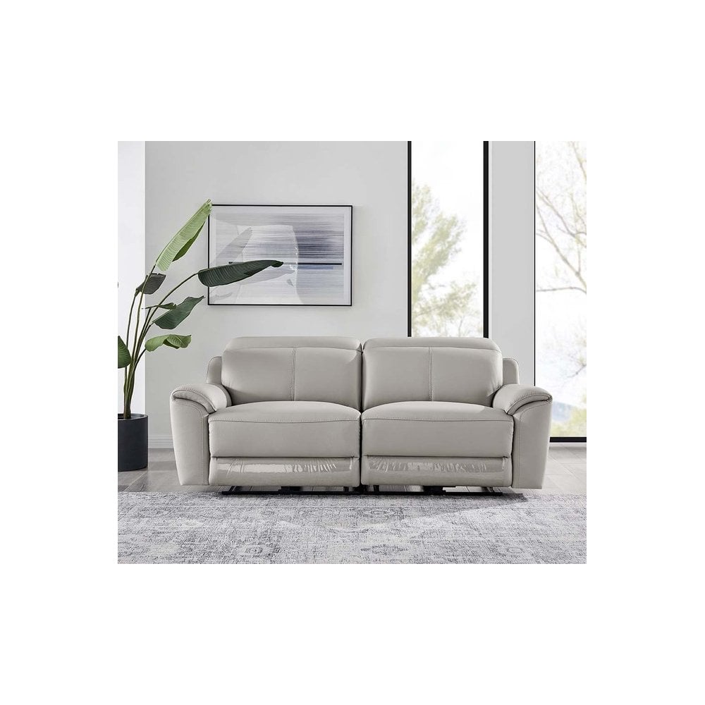 Madrid 3 Seater Electric Recliner - Light Grey