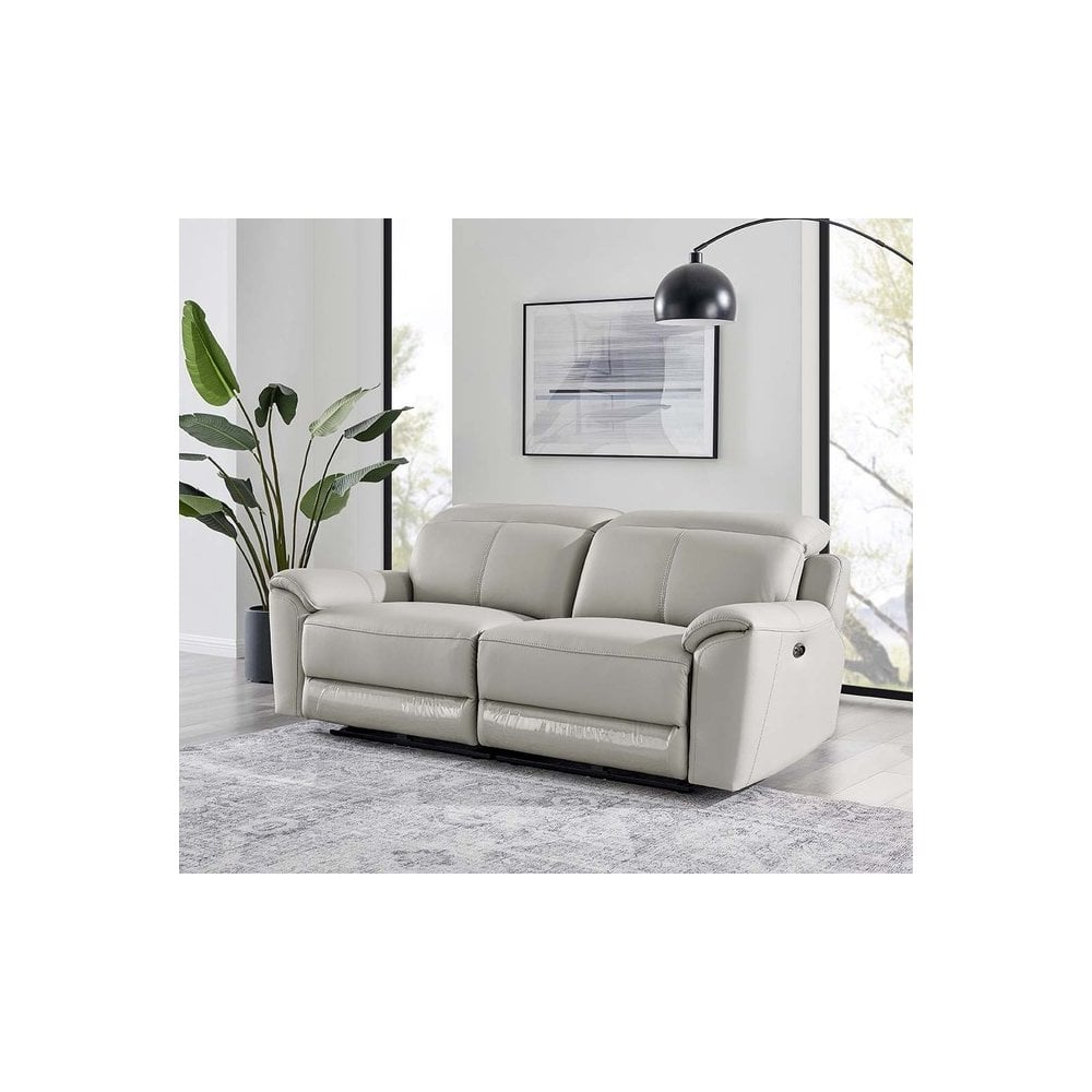 Madrid 3 Seater Electric Recliner - Light Grey