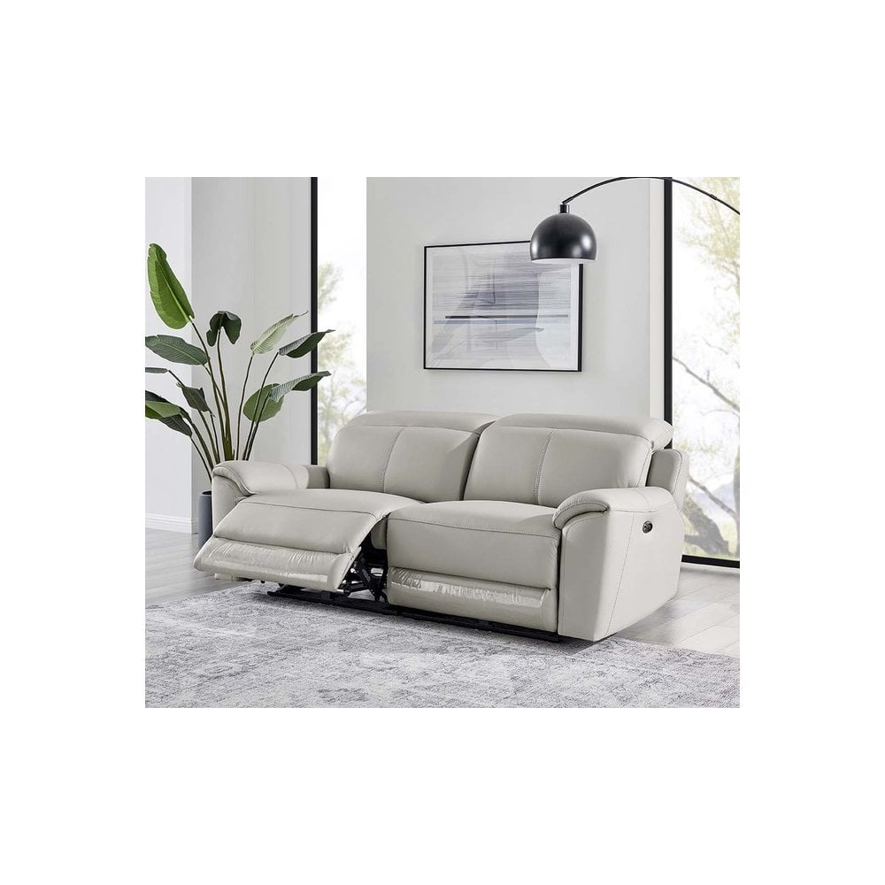 Madrid 3 Seater Electric Recliner - Light Grey
