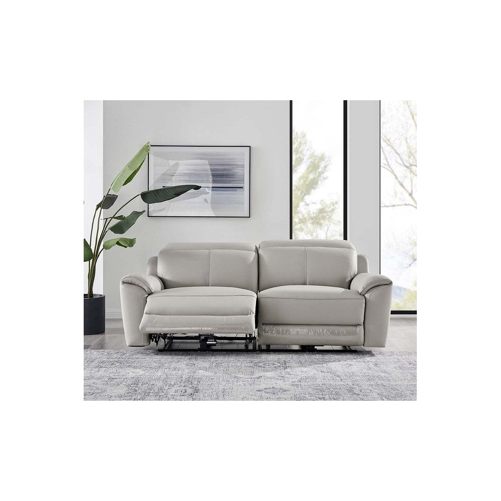 Madrid 3 Seater Electric Recliner - Light Grey