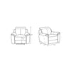 Madrid Fixed Armchair - Charcoal