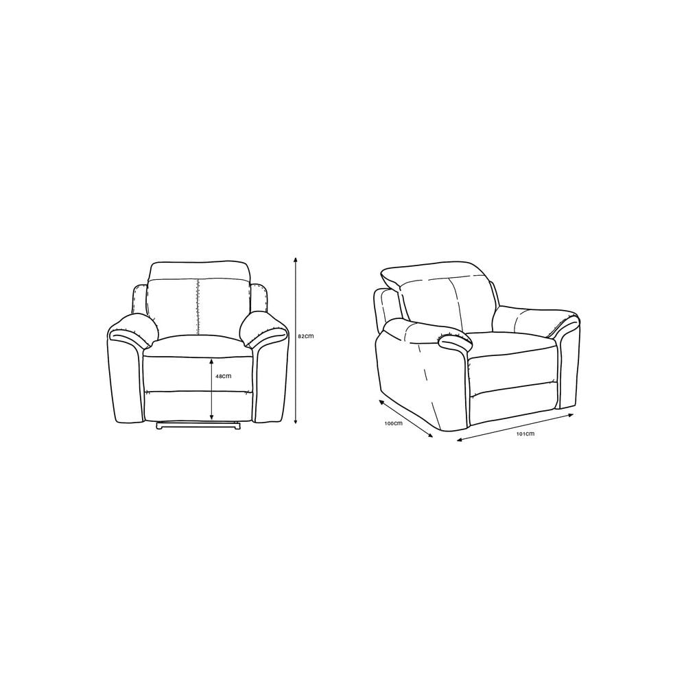 Madrid Fixed Armchair - Charcoal