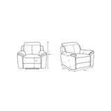 Madrid Fixed Armchair - Charcoal