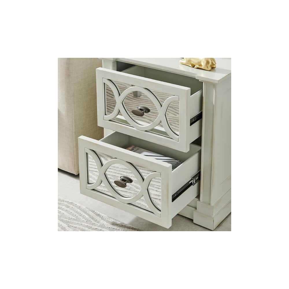 Modena 2 Drawer End Table
