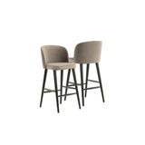 Nova Breakfast Bar Stool - Grey Velvet (set of 3)