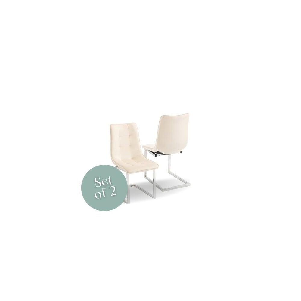 Ollie Dining Chair - Cream (Set of 2)