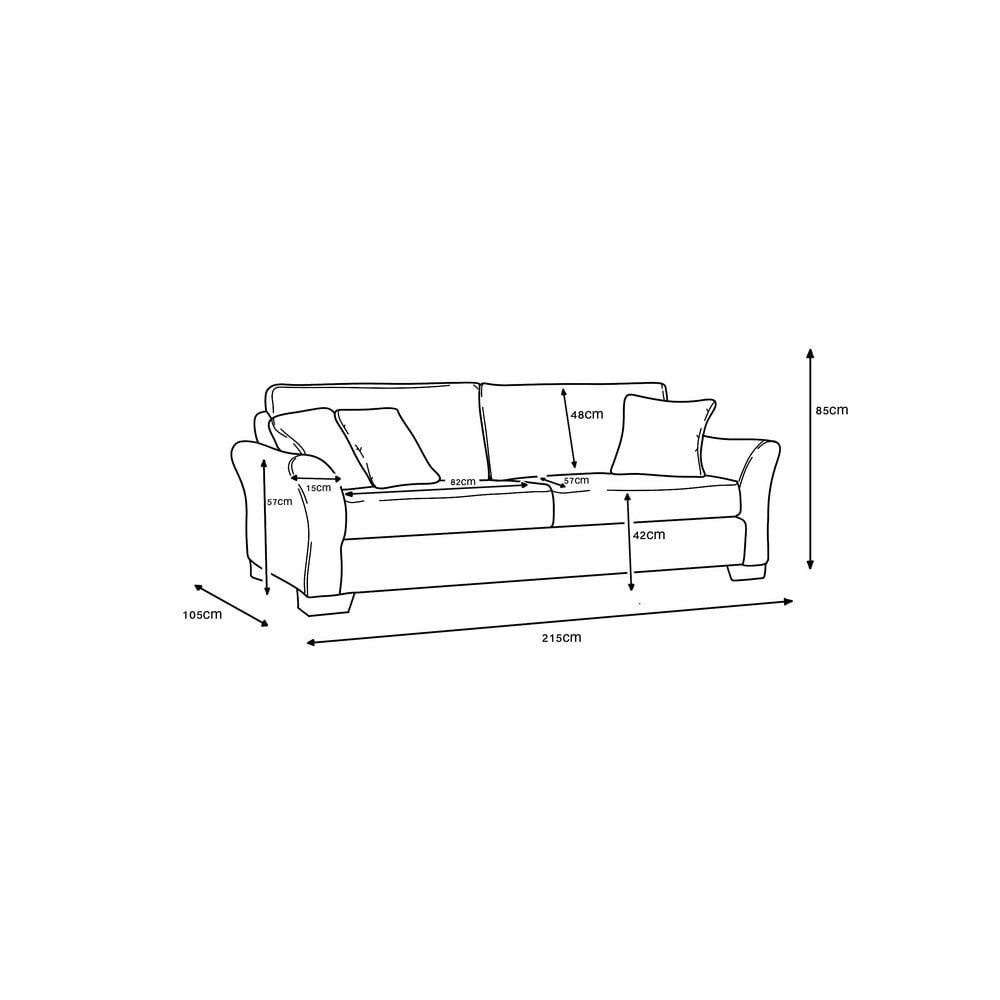 Oxford 3 Seater - Cream