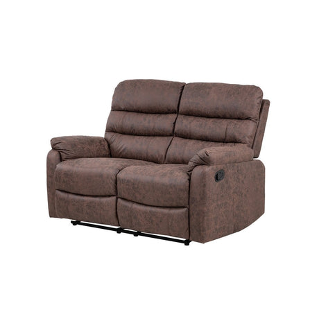 Taylor 2 Seater Recliner-Leather Air-Antique Brown Rub Off