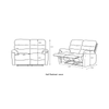 Taylor 2 Seater Recliner-Leather Air-Antique Brown Rub Off
