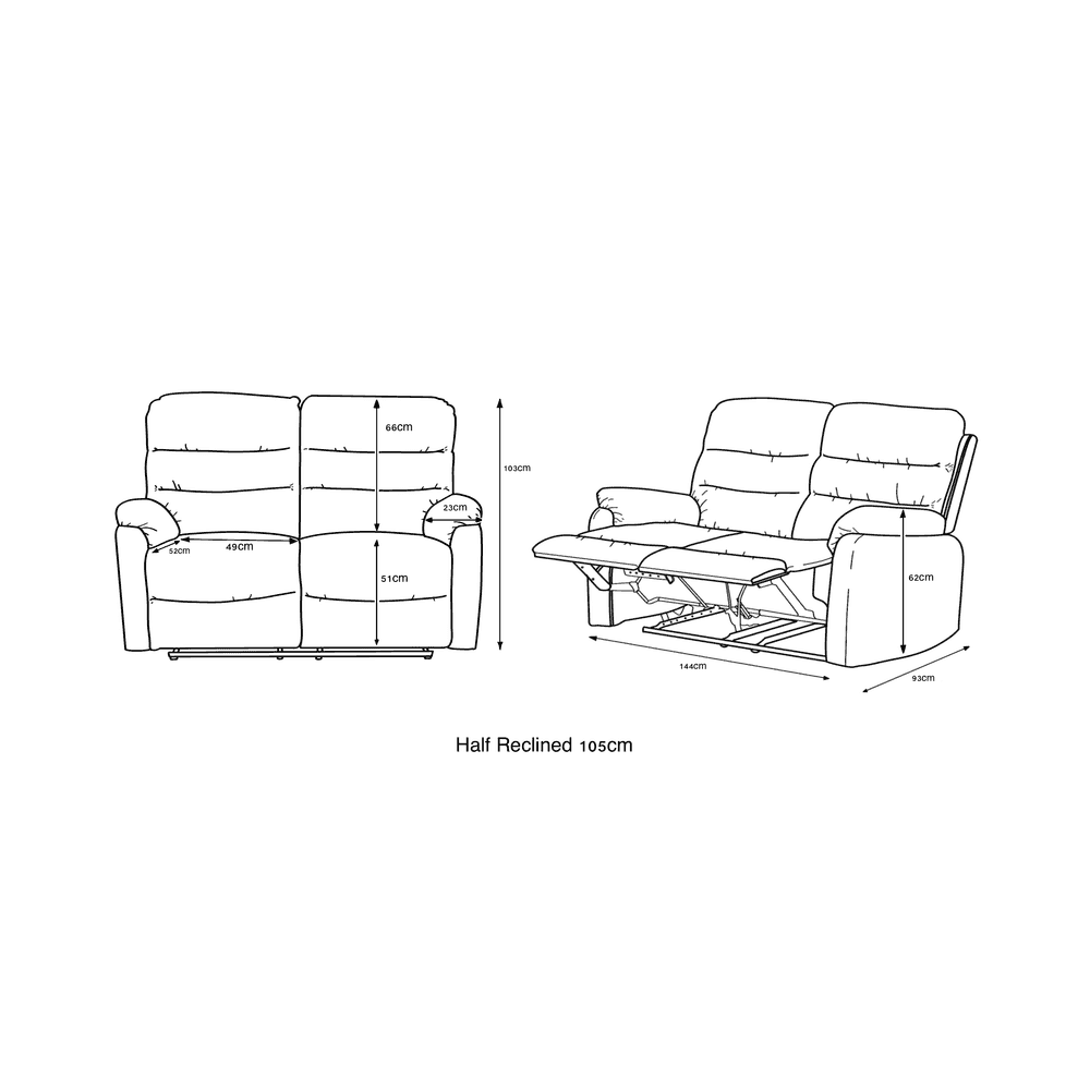 Taylor 2 Seater Recliner-Leather Air-Antique Brown Rub Off