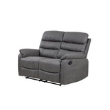 Taylor 2 Seater Recliner-Leather Air-Antique Grey Rub Off