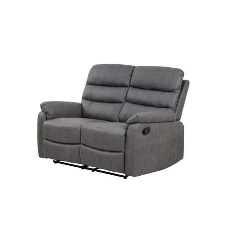 Taylor 2 Seater Recliner-Leather Air-Antique Grey Rub Off