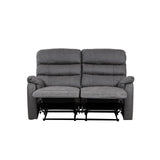 Taylor 2 Seater Recliner-Leather Air-Antique Grey Rub Off