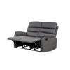 Taylor 2 Seater Recliner-Leather Air-Antique Grey Rub Off