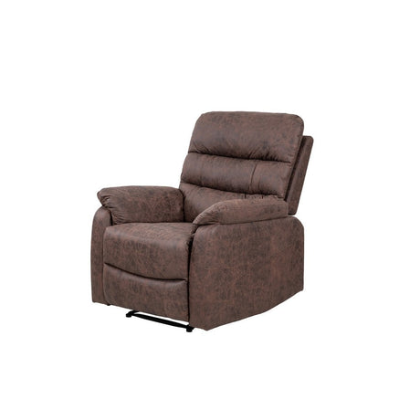 Taylor Recliner Chair-Leather Air-Antique Brown Rub Off