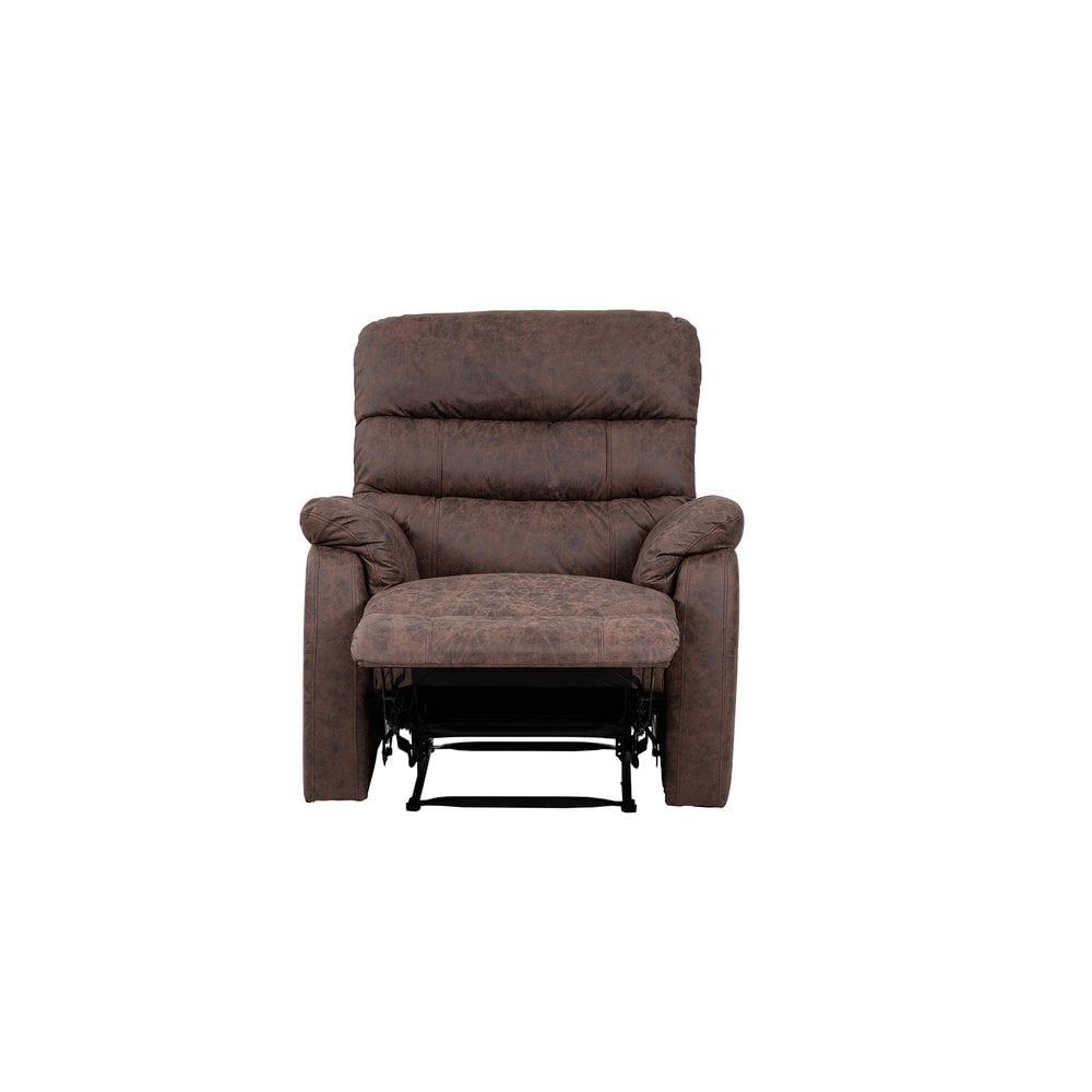 Taylor Recliner Chair-Leather Air-Antique Brown Rub Off