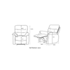 Taylor Recliner Chair-Leather Air-Antique Brown Rub Off
