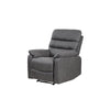Taylor Recliner Chair-Leather Air-Antique Grey Rub Off